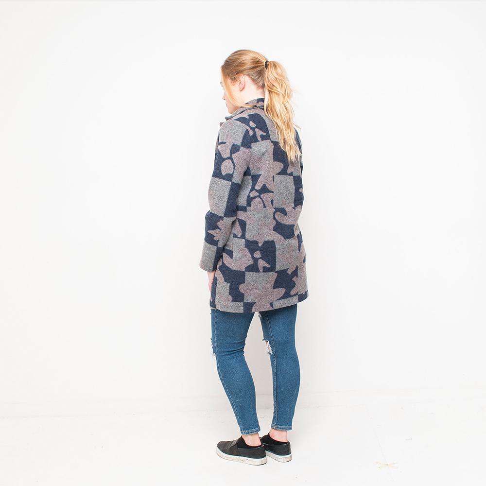 Ouevre - Pattern - Womens Coat - Grey
