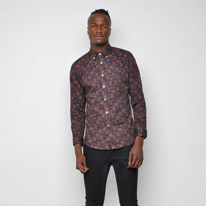Pop - Patterned Shirt - Burgundy