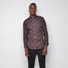 Pop - Patterned Shirt - Burgundy