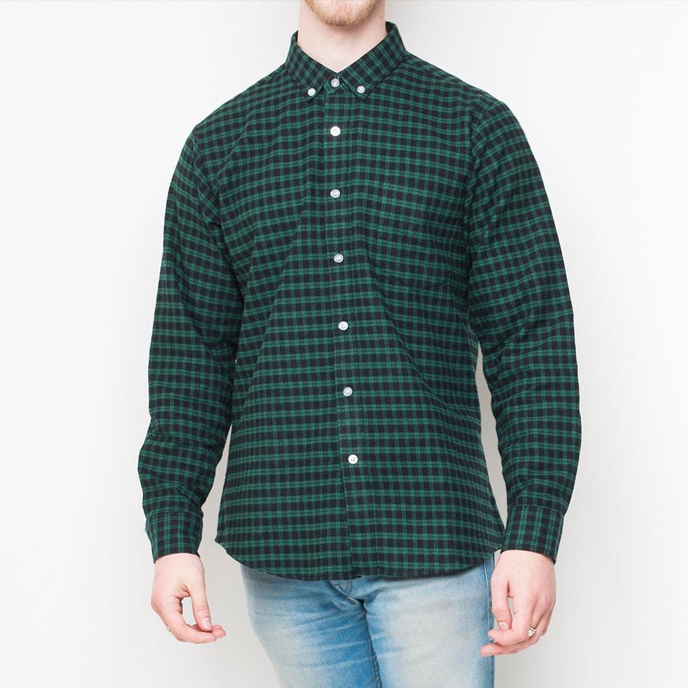 Pop - Small Check - Mens Shirt - Green/Navy