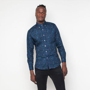 Pop - Diamond Pattern - Mens Shirt - Blue