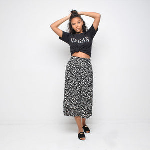 Pop - Patterned Culottes - Black