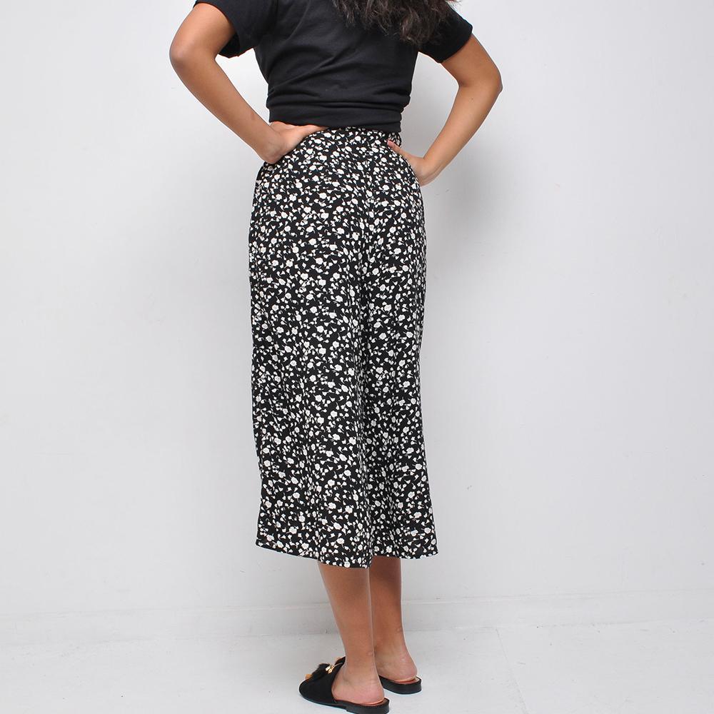 Pop - Patterned Culottes - Black