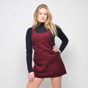 Pop - Cord Pinafore - Burgundy
