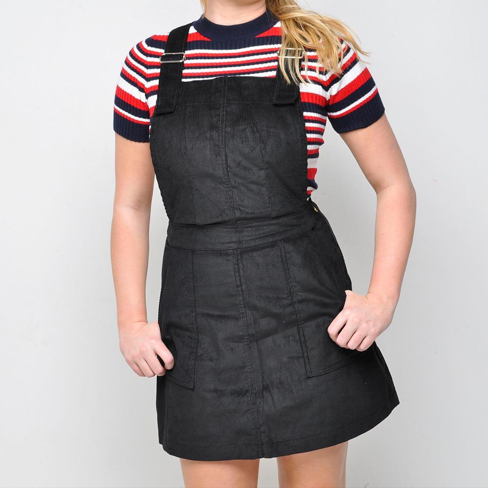 Run & Fly - Cord Pinafore - Black