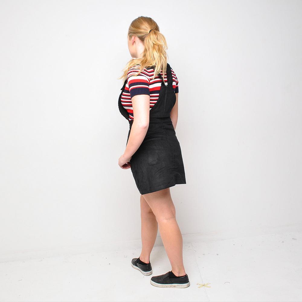 Run & Fly - Cord Pinafore - Black