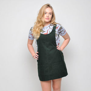 Pop - Cord Pinafore - Green