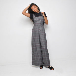 Pop - Checked Playsuit - Grey