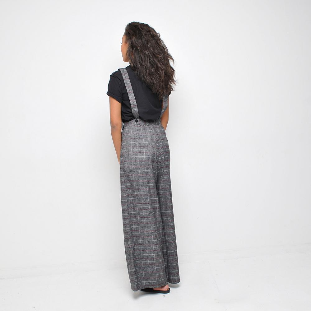 Pop - Checked Playsuit - Grey