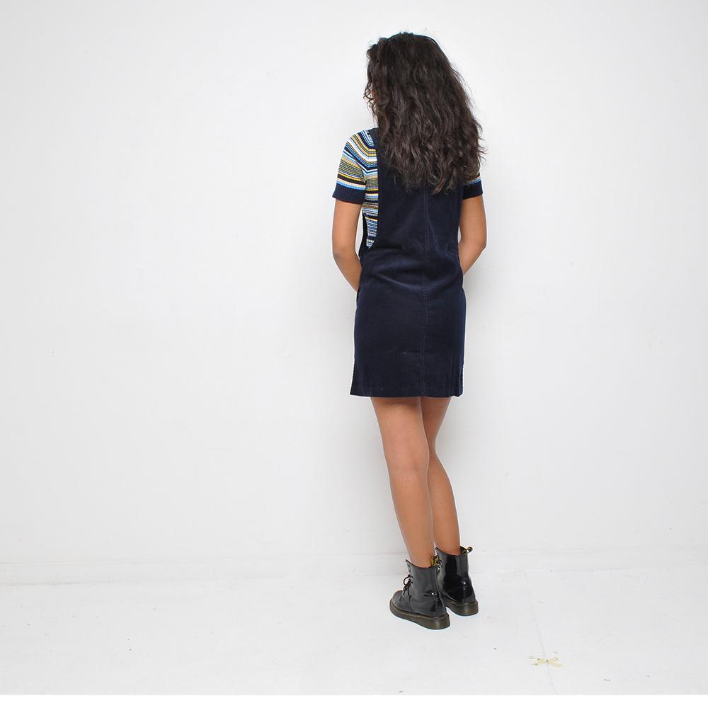 Pop - Cord Pinafore - Navy