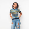 Pop - Stripe - Womens Top - Yellow
