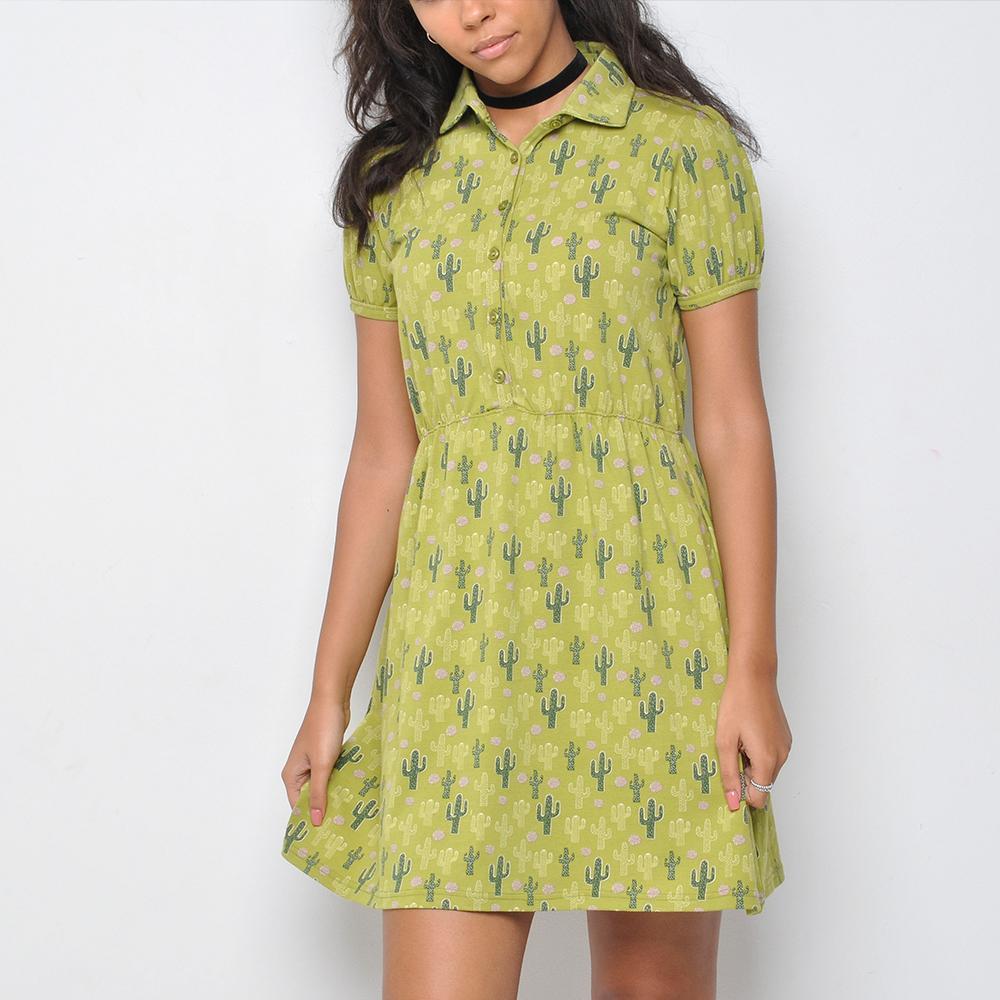 Run & Fly - Cactus Dress - Green