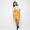 Run & Fly - Dinosaur Cord Pinafore - Mustard