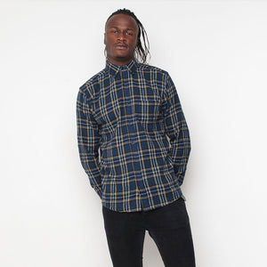Run & Fly - Check - Mens Shirt - Blue/Yellow