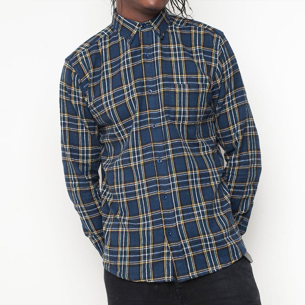 Run & Fly - Check - Mens Shirt - Blue/Yellow