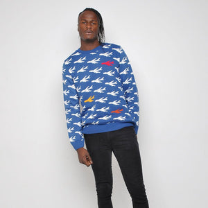 Run & Fly - Planes - Mens Jumper - Blue