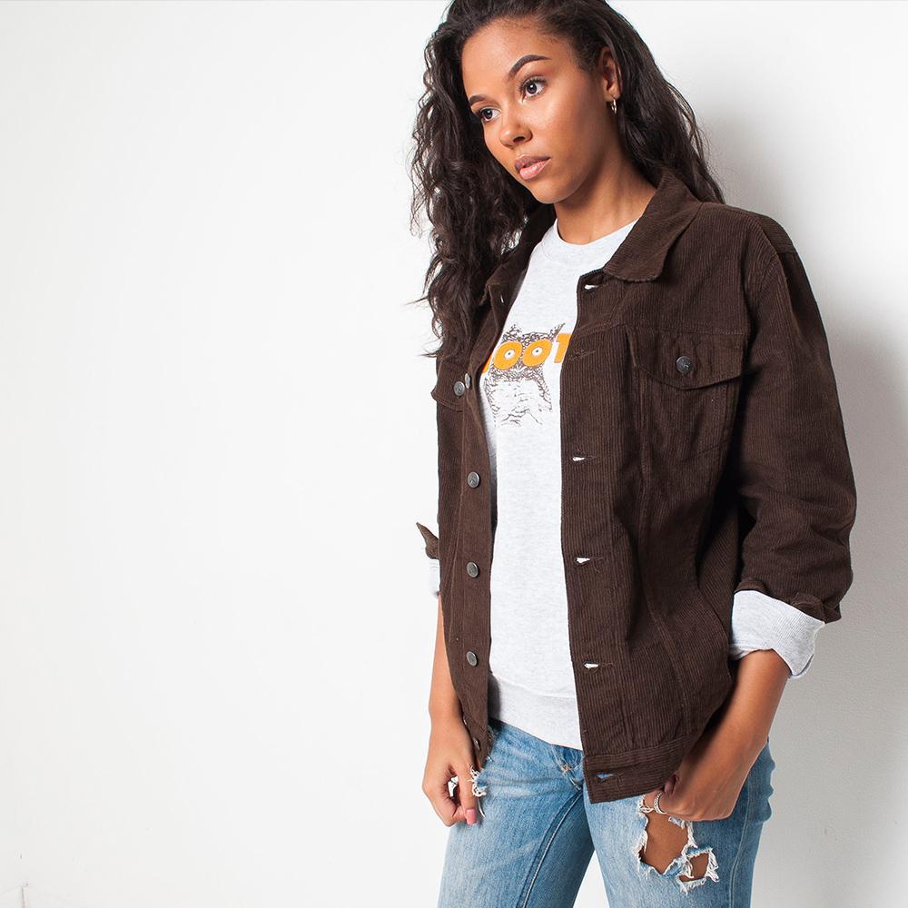 Run & Fly - Cord - Womens Jacket - Brown