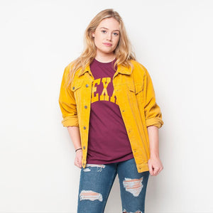 Run & Fly - Cord - Womens Jacket - Mustard