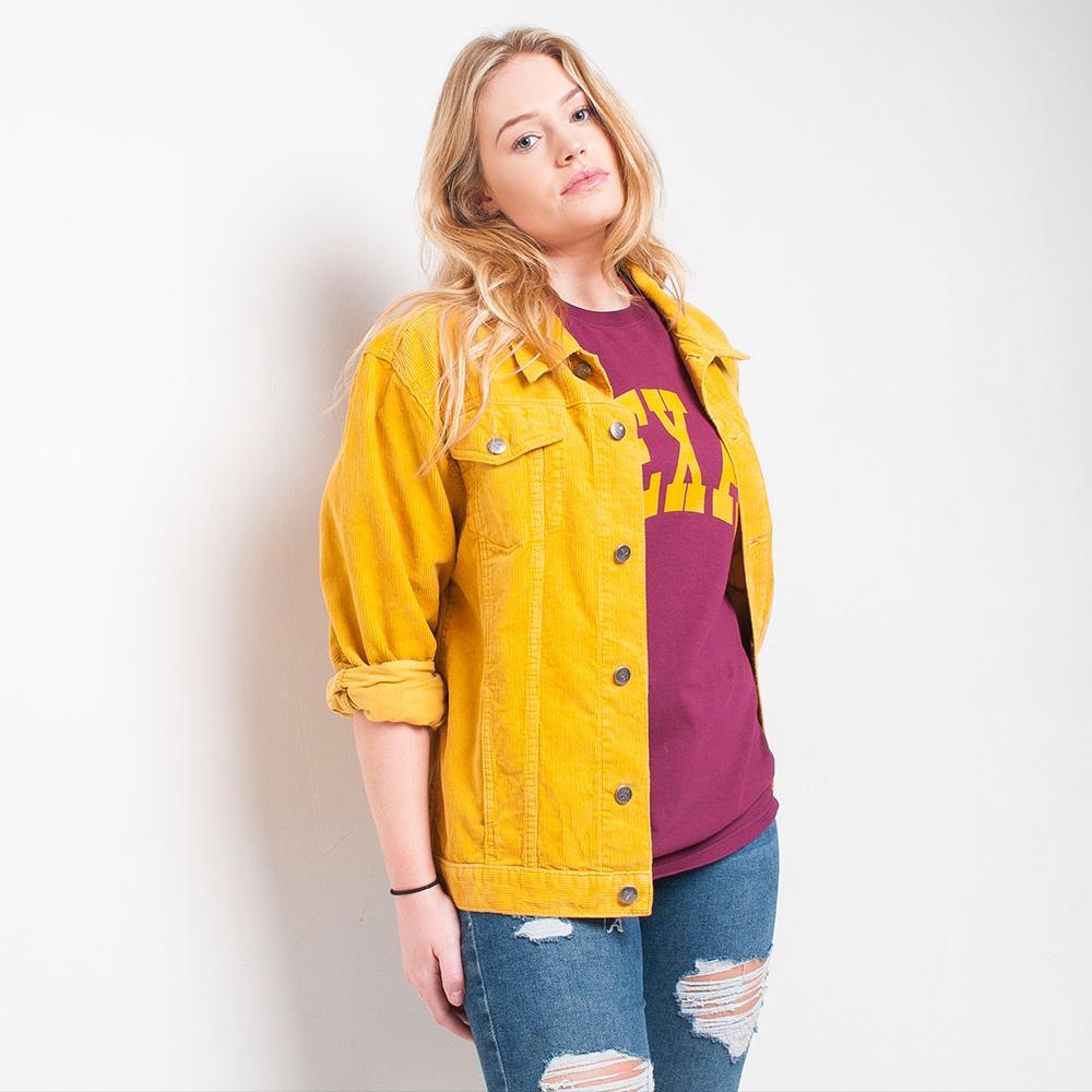 Run & Fly - Cord - Womens Jacket - Mustard
